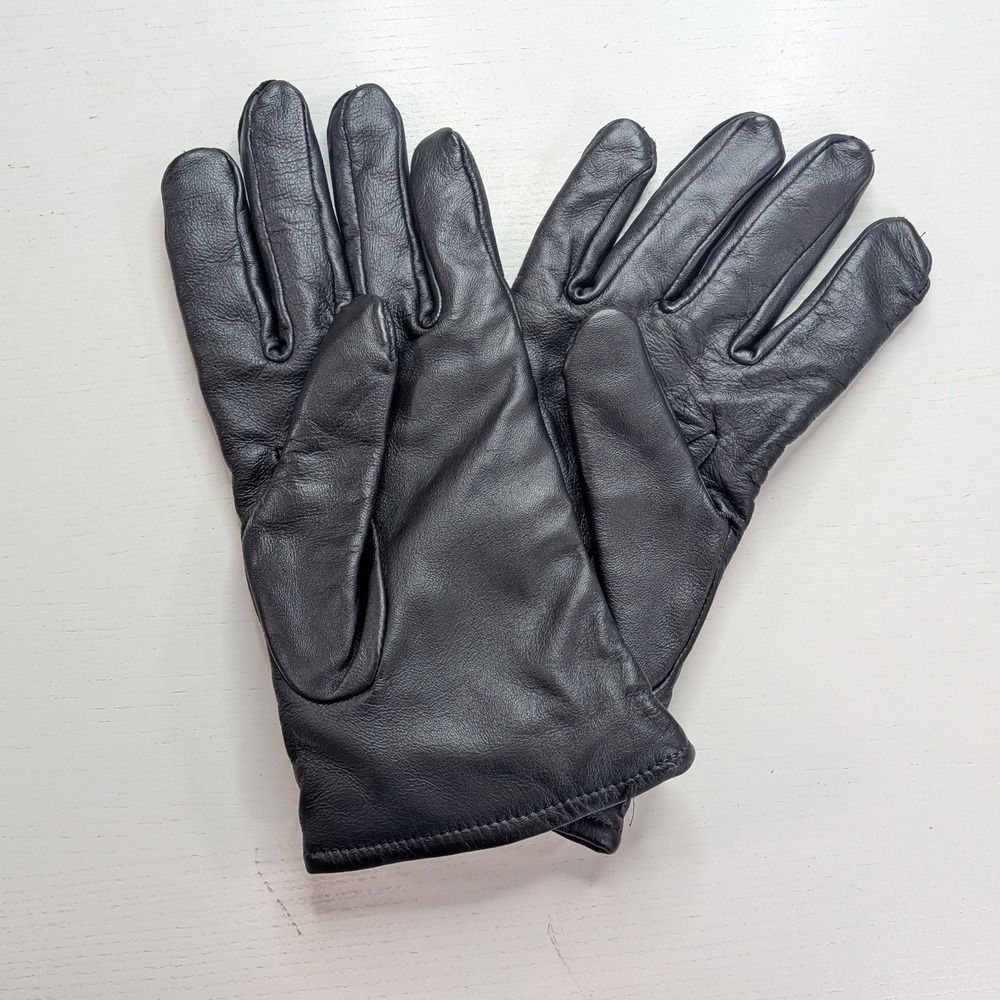 SAMCO US Military Dress Gloves Size 8 Black Leather Wool Lined 8440-01-161-7733
